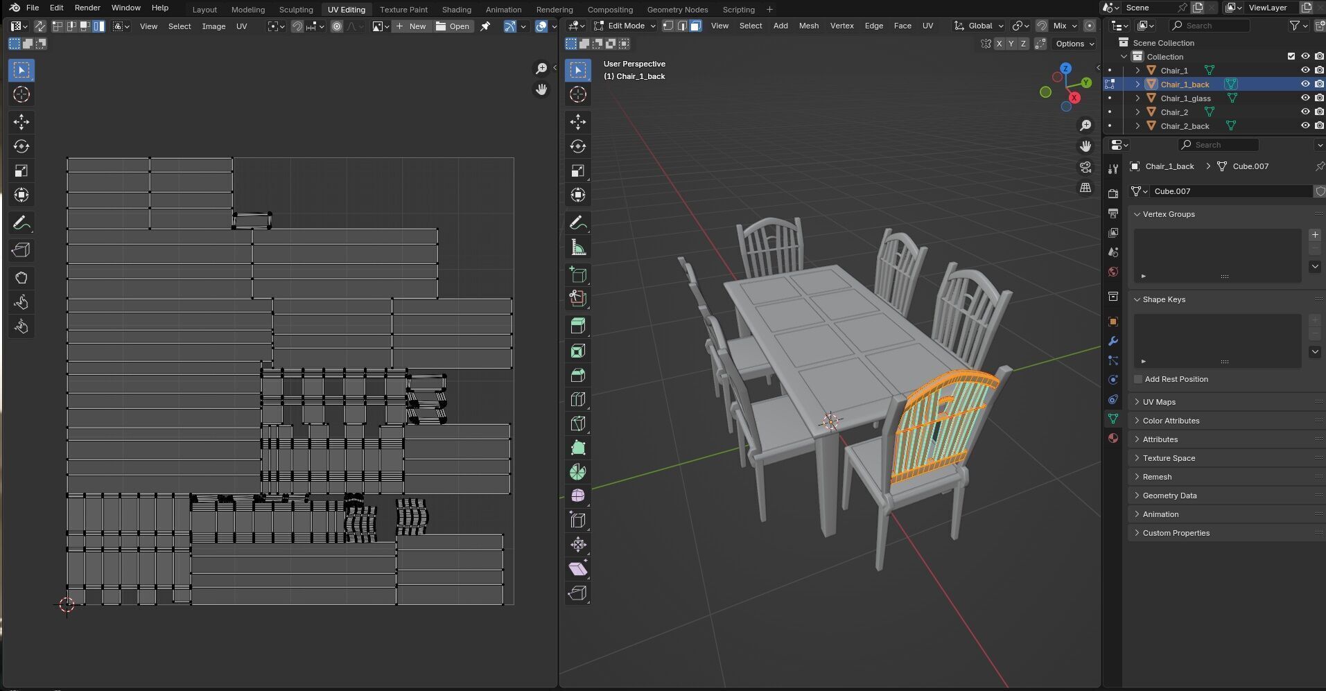 Dining set CG5 3D model_14
