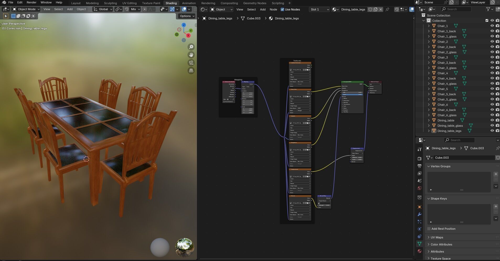 Dining set CG5 3D model_16