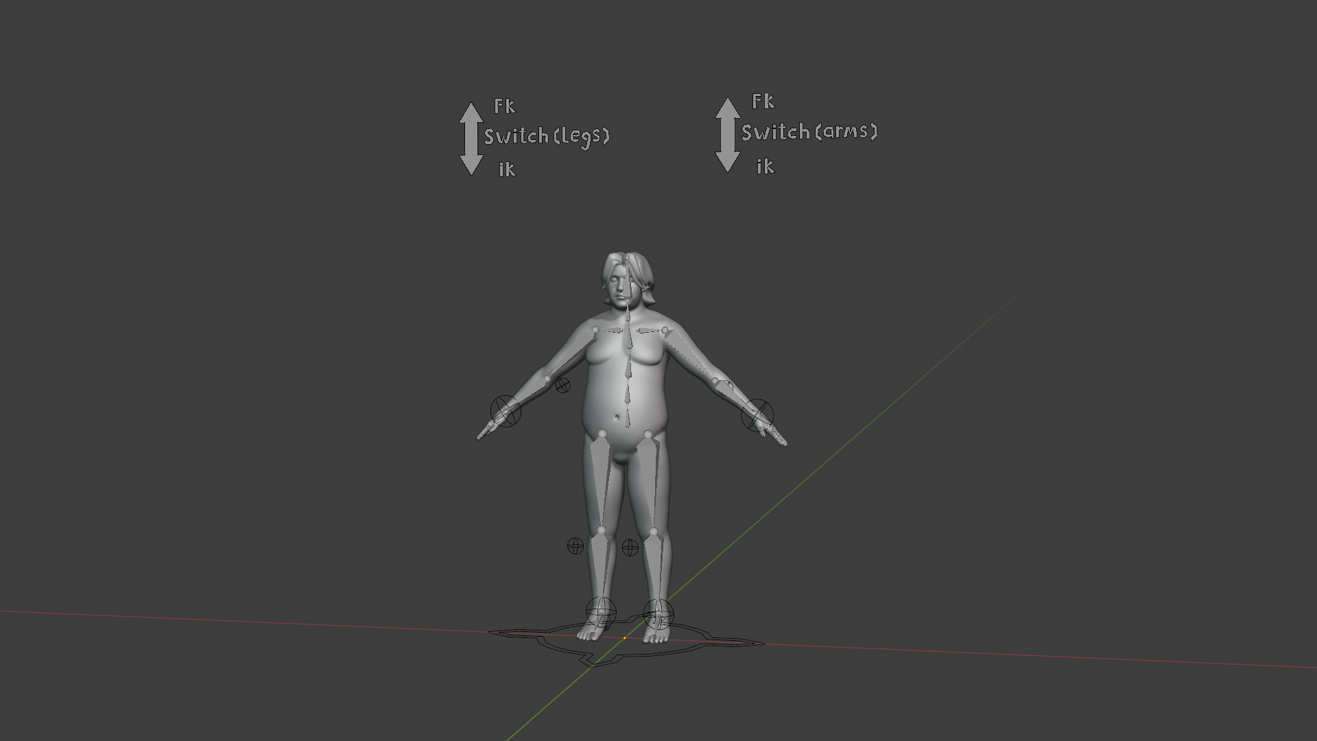 Stylized Male Body Base Mesh Pack Rigged IK FK Switch Game Ready Low-poly 3D model_76