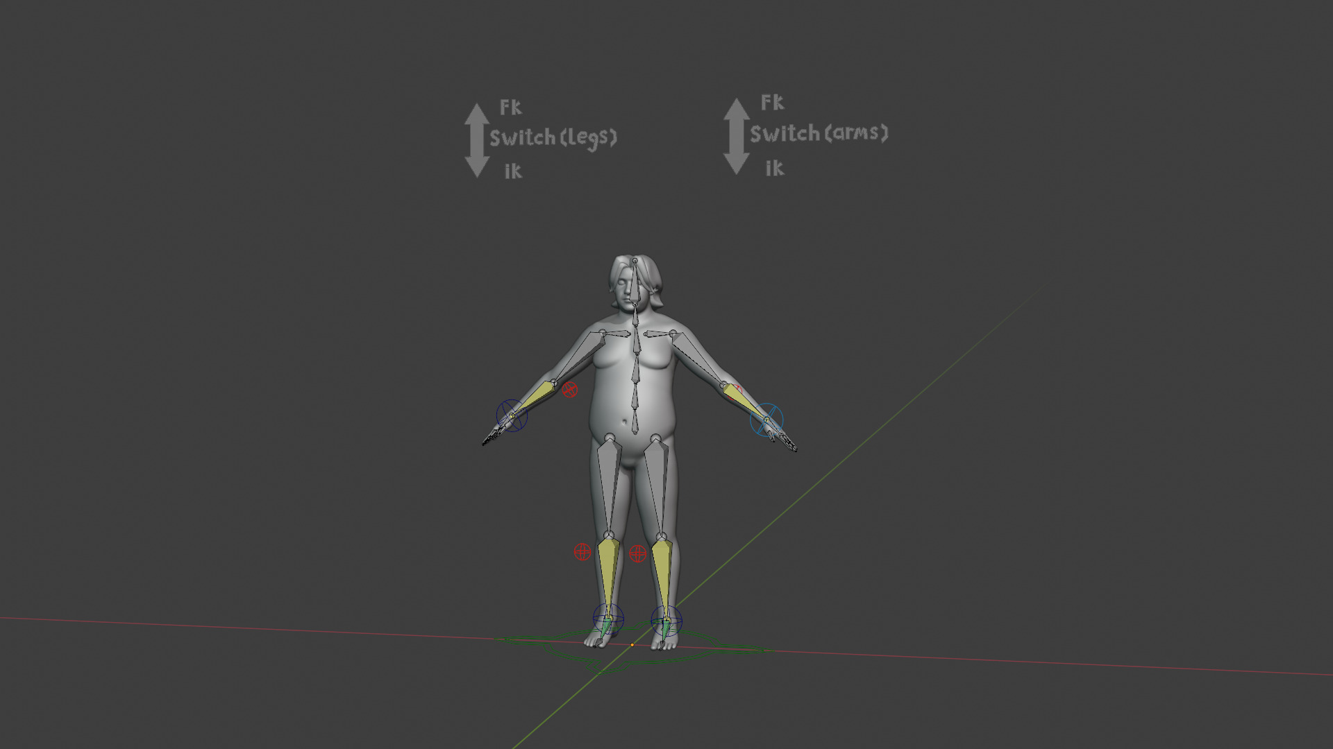 Stylized Male Body Base Mesh Pack Rigged IK FK Switch Game Ready Low-poly 3D model_77