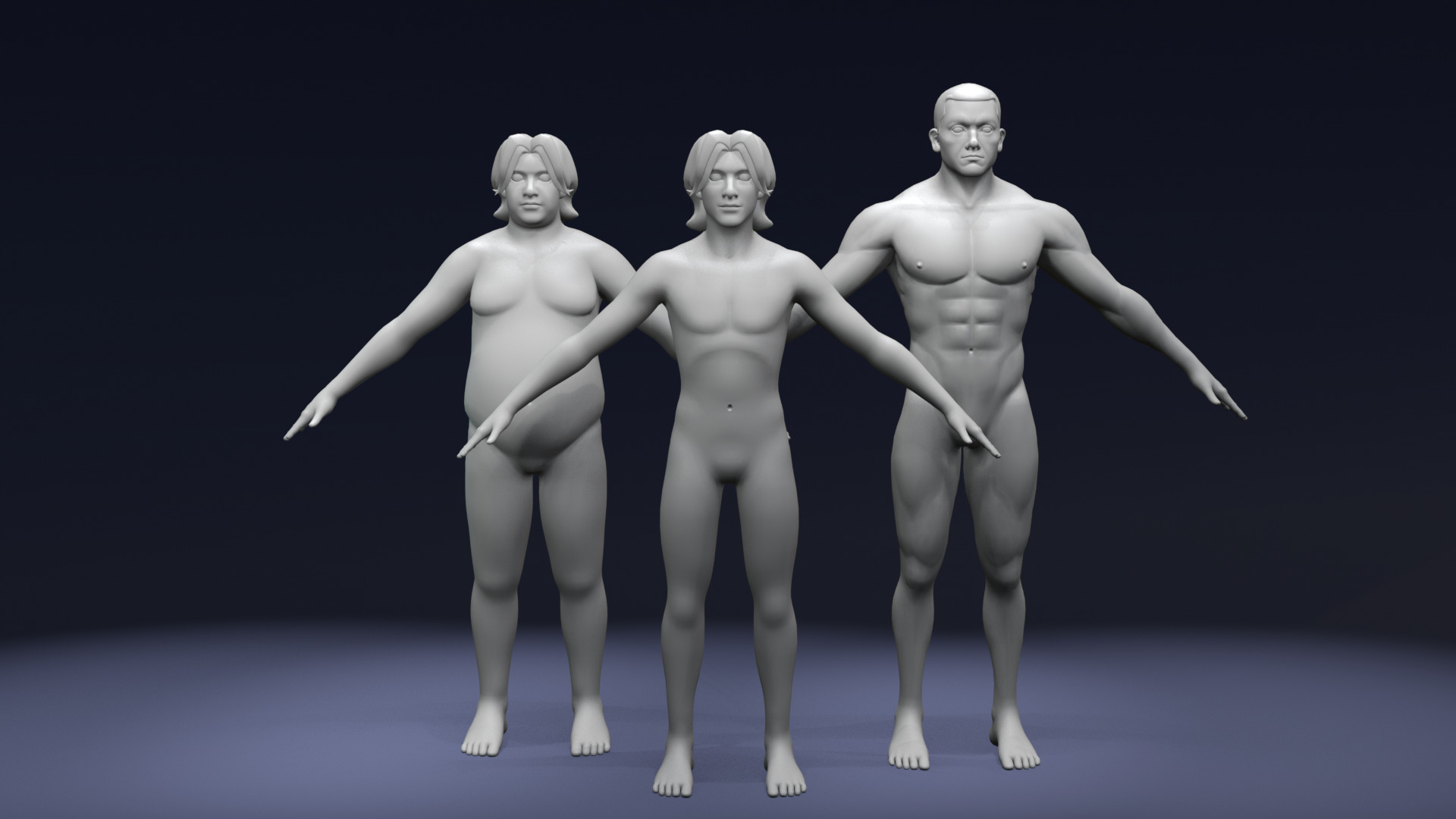 Stylized Male Body Base Mesh Pack Rigged IK FK Switch Game Ready Low-poly 3D model_8
