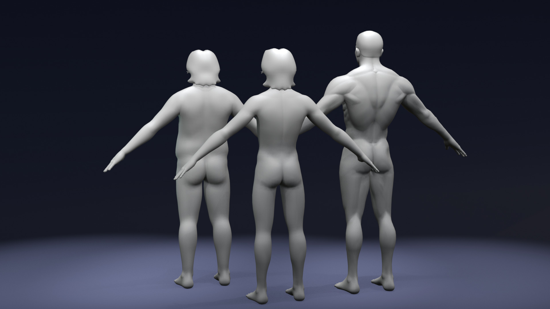 Stylized Male Body Base Mesh Pack Rigged IK FK Switch Game Ready Low-poly 3D model_10