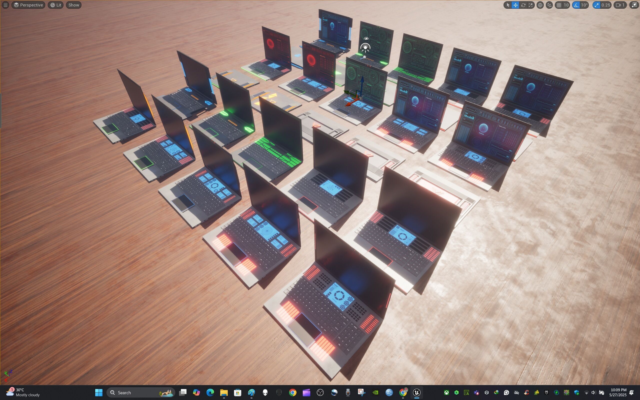 Scifi Laptop Collection Low-poly 3D model_26