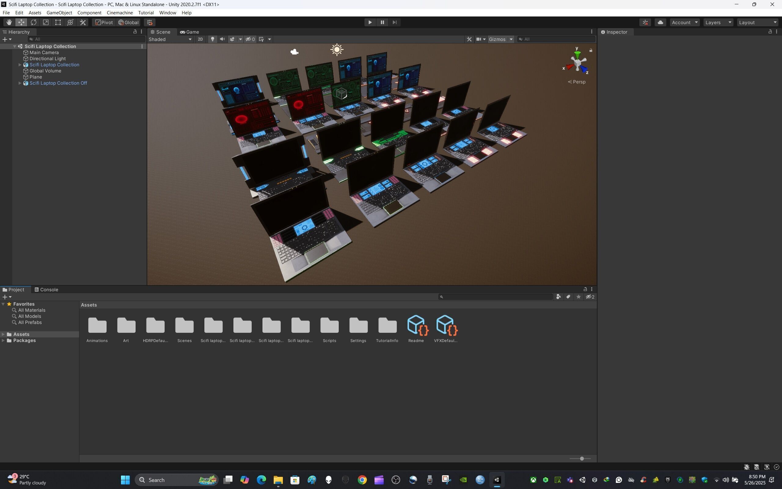 Scifi Laptop Collection Low-poly 3D model_11