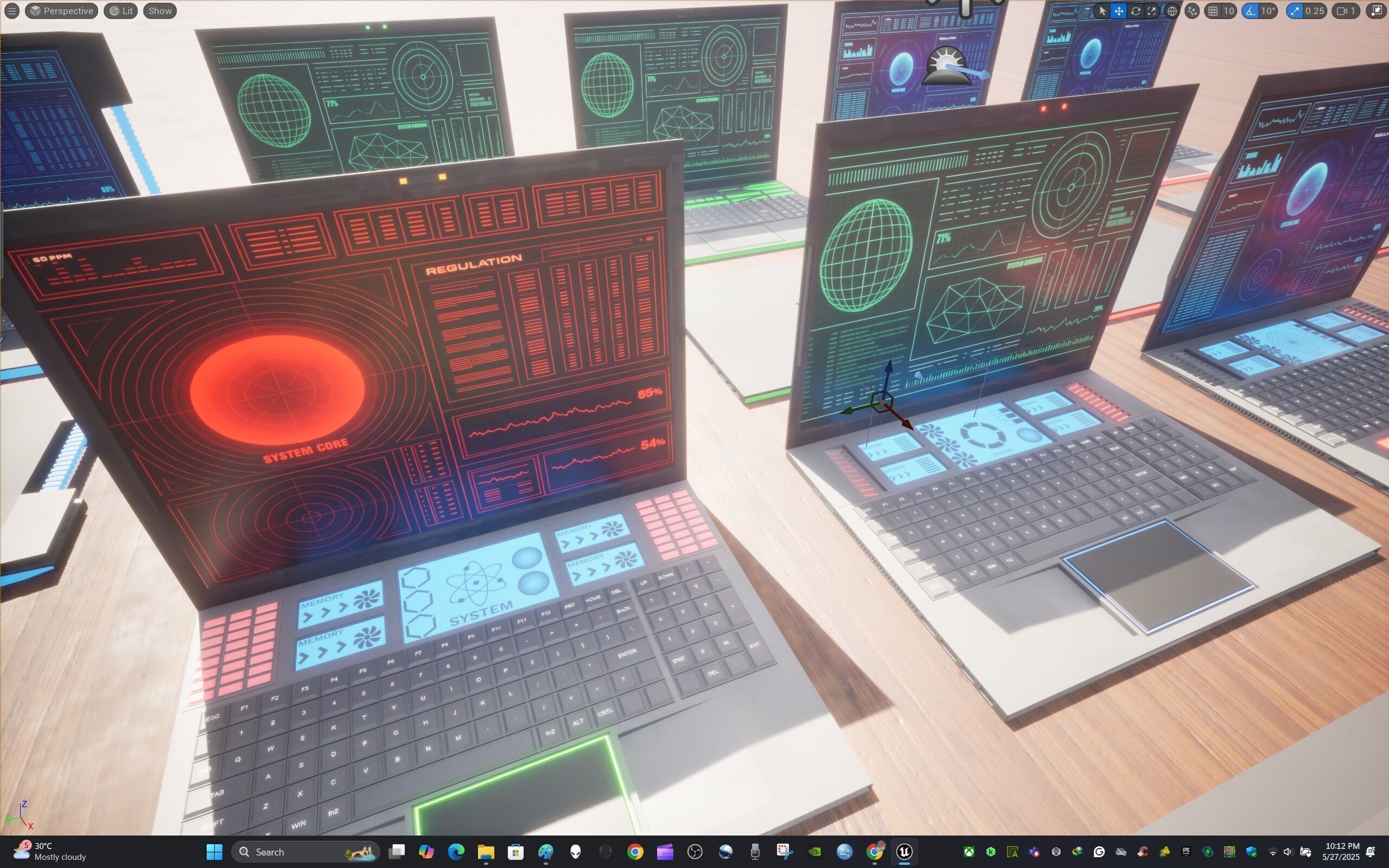 Scifi Laptop Collection Low-poly 3D model_30