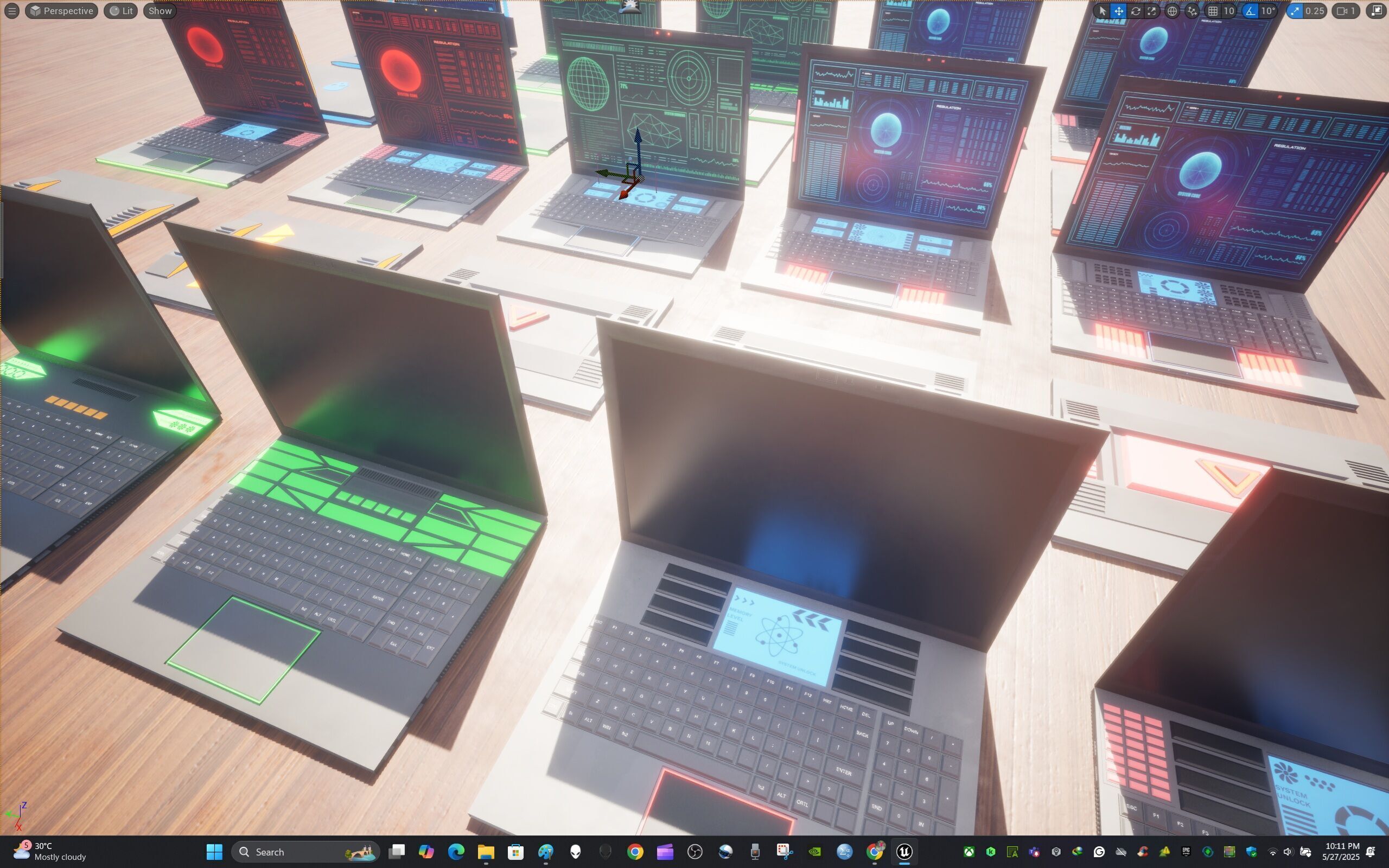 Scifi Laptop Collection Low-poly 3D model_28