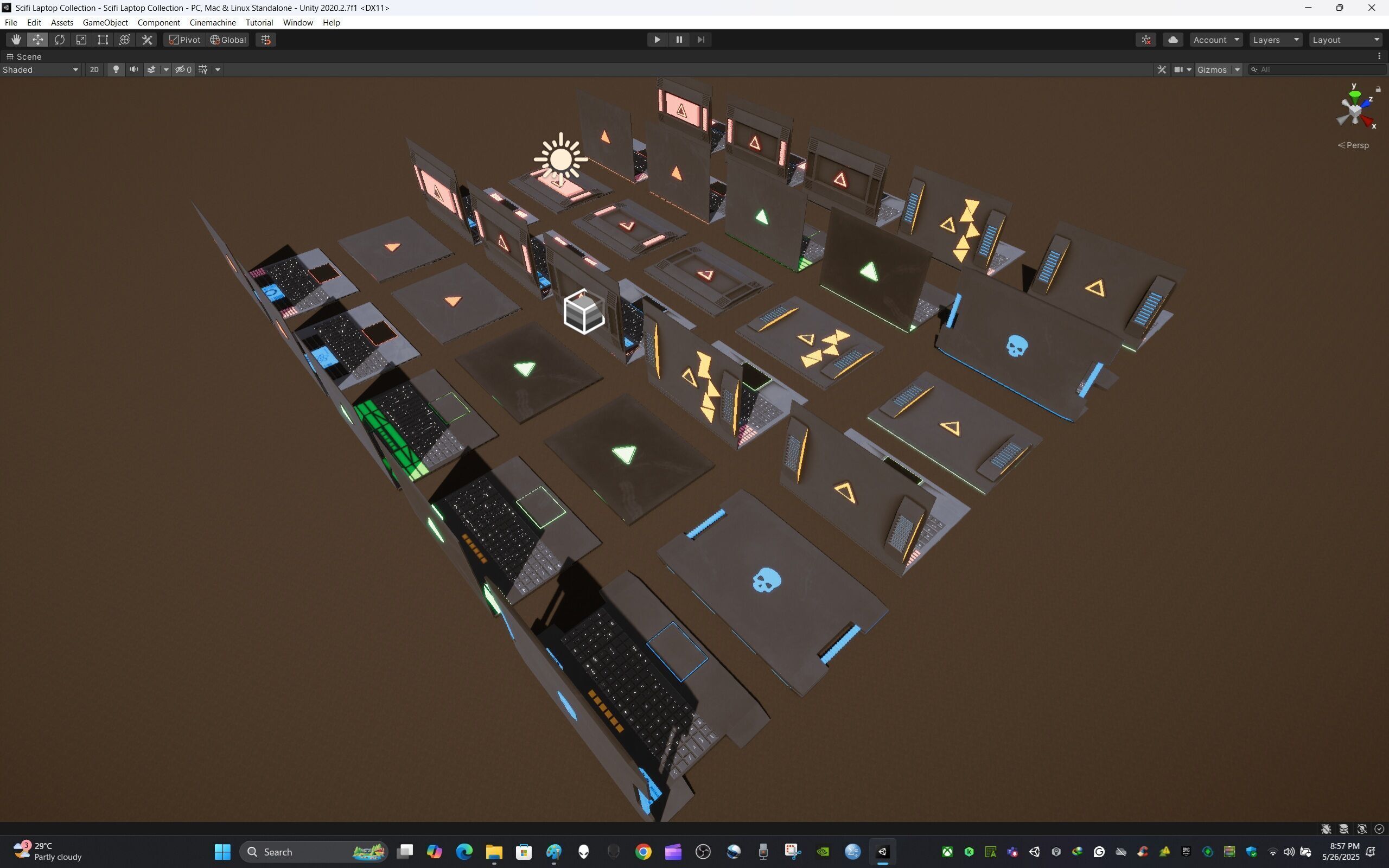 Scifi Laptop Collection Low-poly 3D model_20