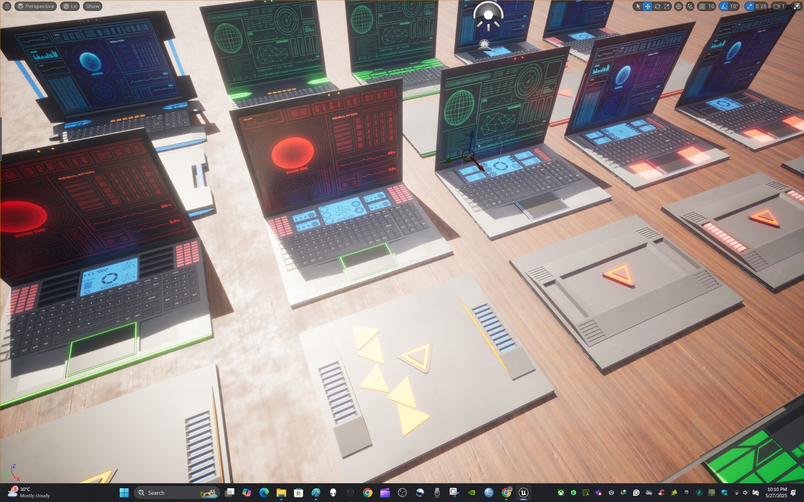 Scifi Laptop Collection Low-poly 3D model_27