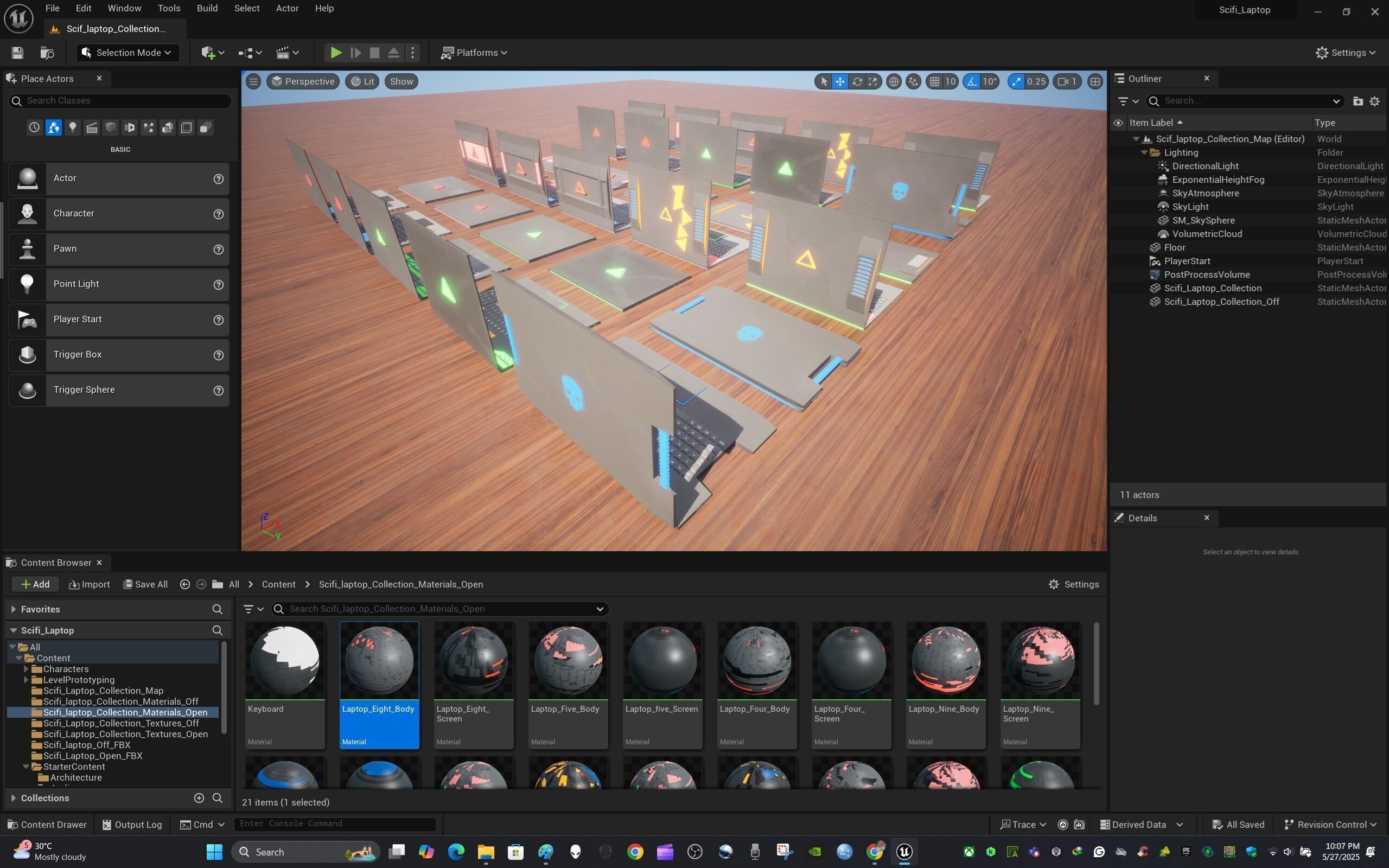 Scifi Laptop Collection Low-poly 3D model_23