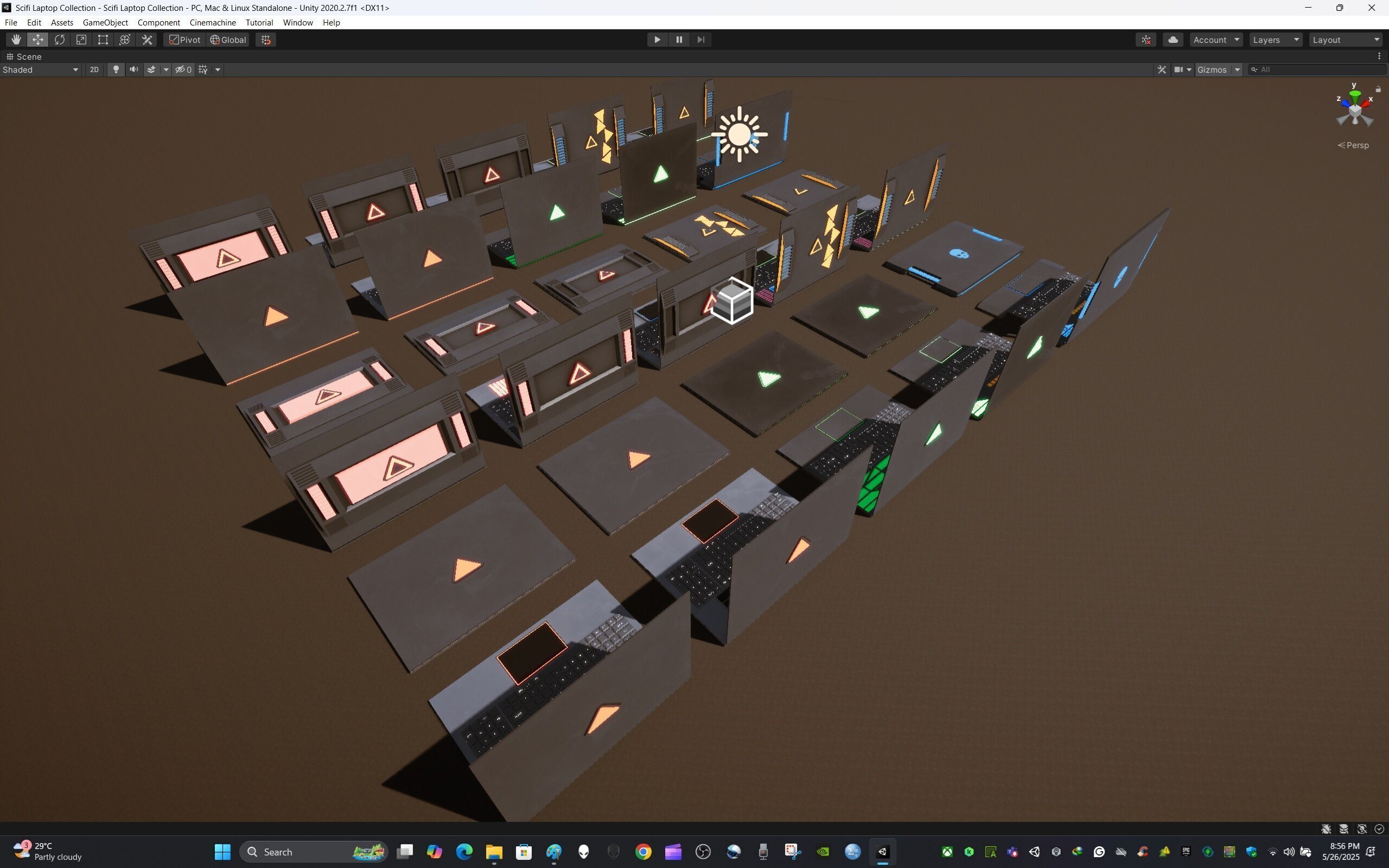Scifi Laptop Collection Low-poly 3D model_19