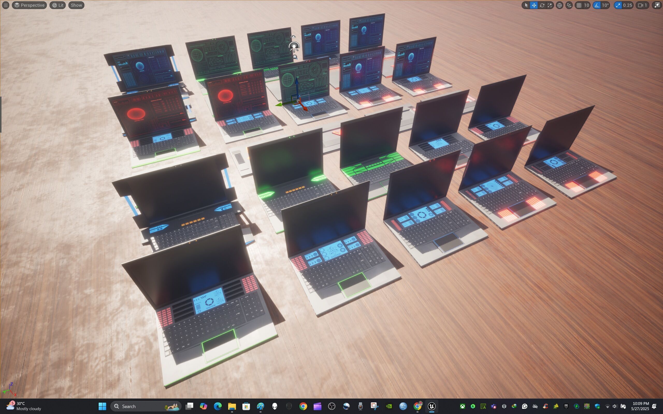 Scifi Laptop Collection Low-poly 3D model_25