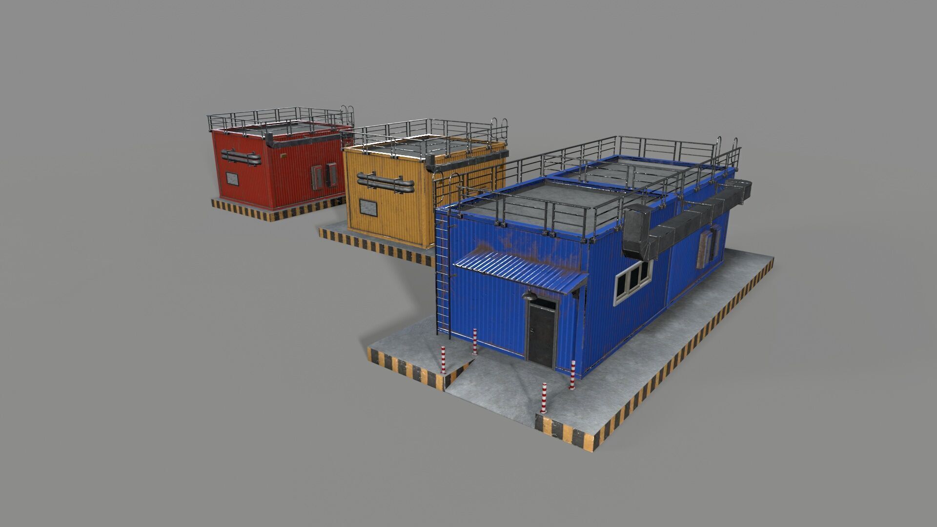 prefabricated house Low-poly 3D model_5