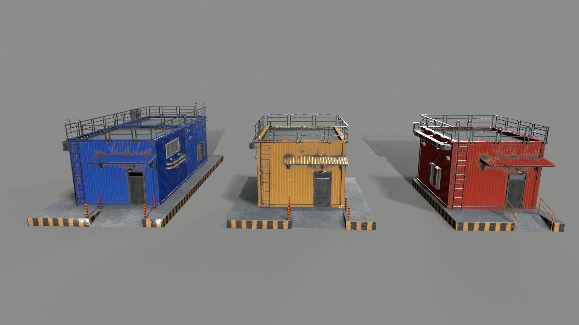 prefabricated house Low-poly 3D model_7