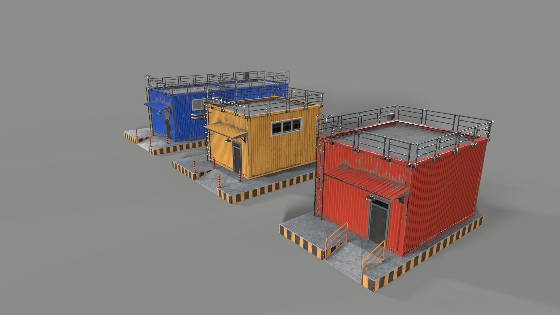 prefabricated house Low-poly 3D model_3