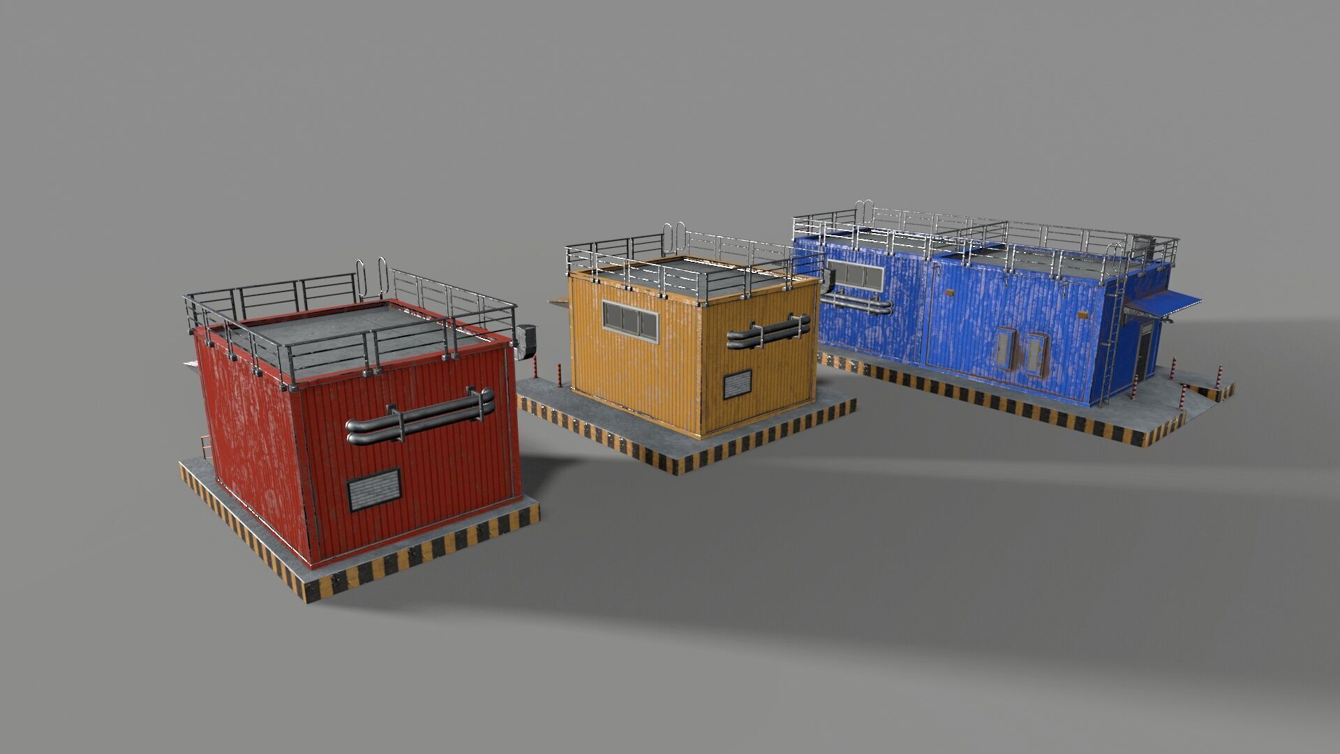 prefabricated house Low-poly 3D model_4