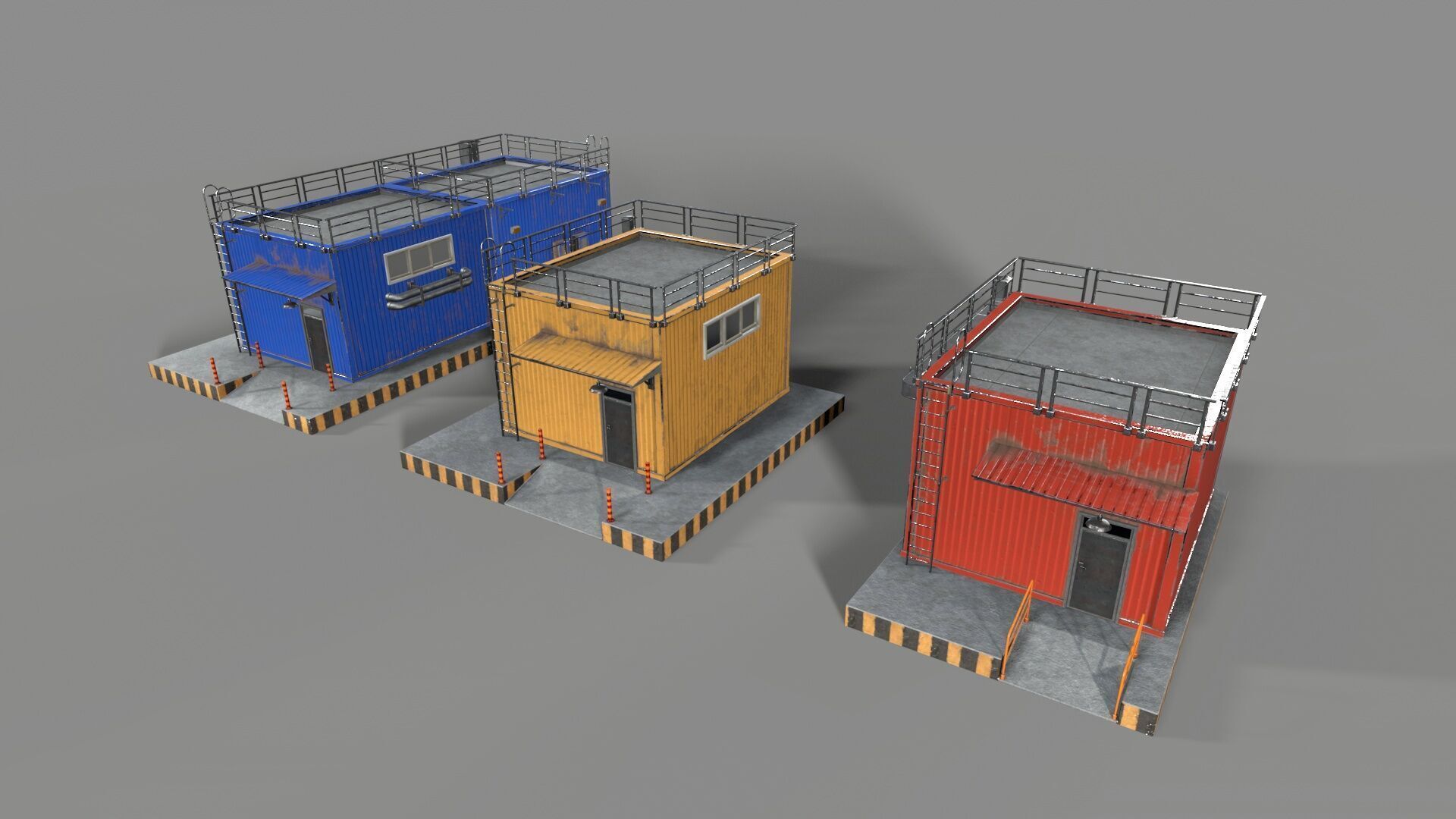 prefabricated house Low-poly 3D model_2