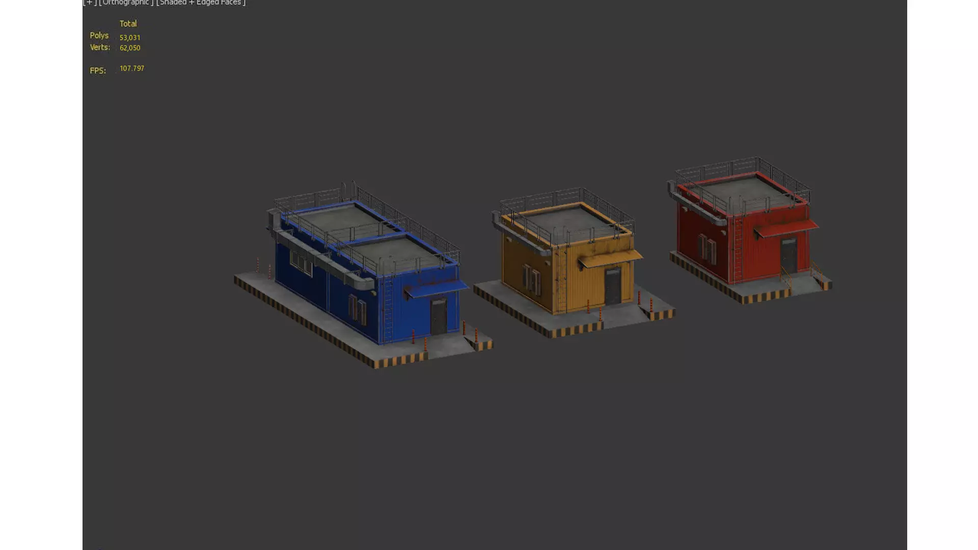 prefabricated house Low-poly 3D model_0