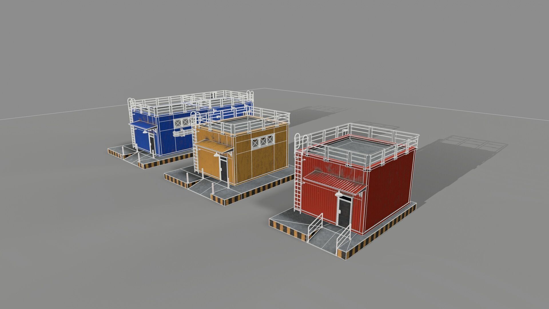 prefabricated house Low-poly 3D model_9