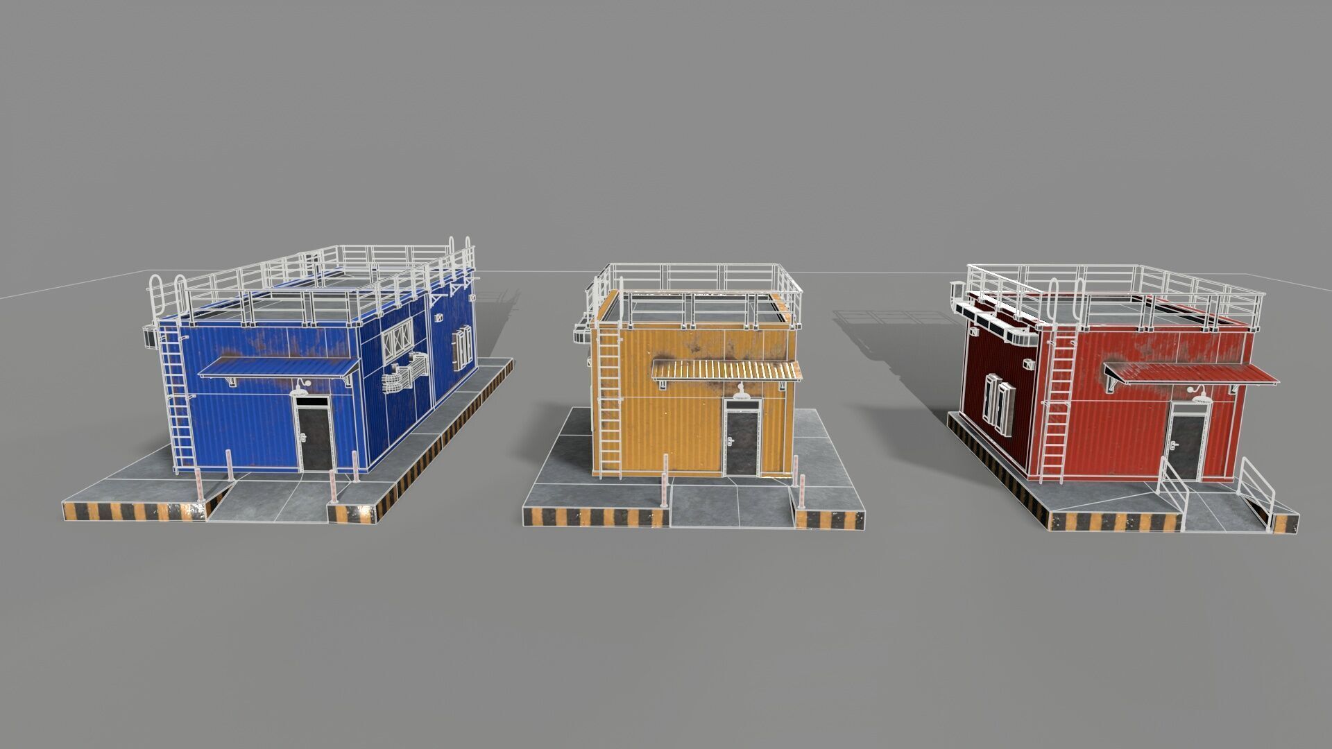 prefabricated house Low-poly 3D model_8