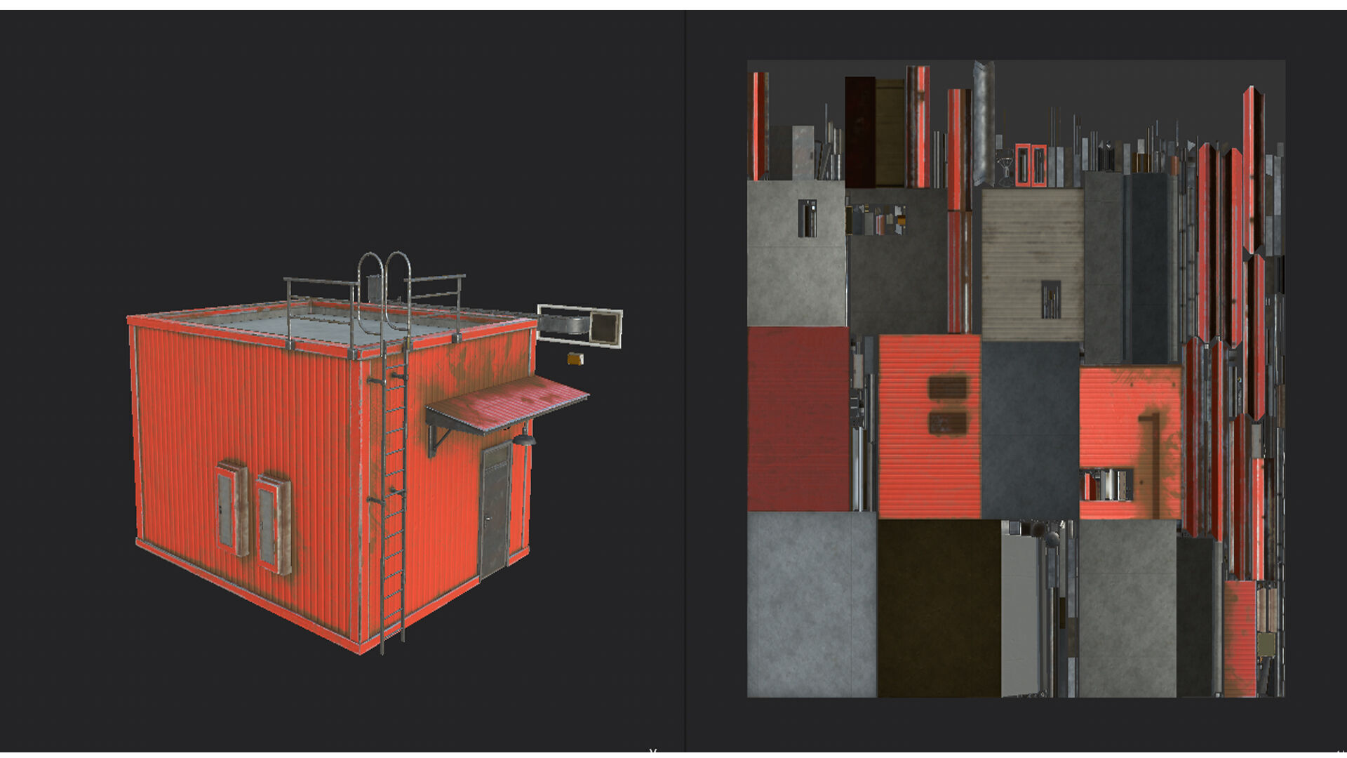 prefabricated house Low-poly 3D model_1