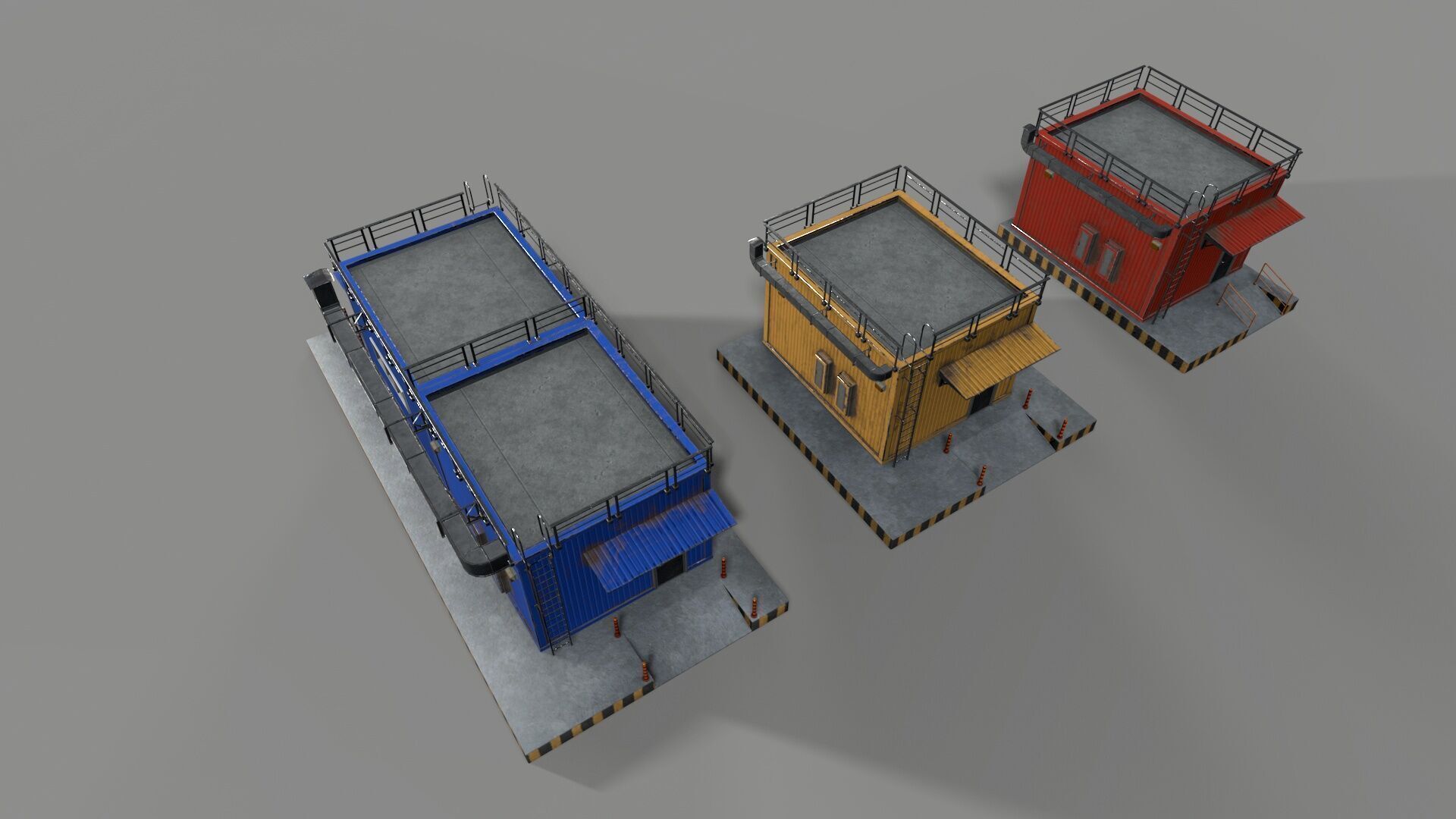 prefabricated house Low-poly 3D model_6