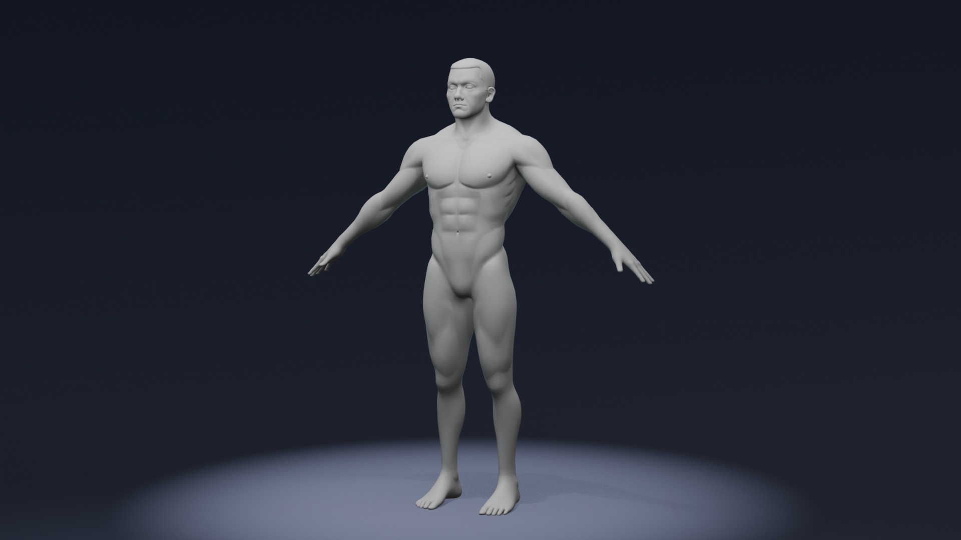 Stylized Male Body Base Mesh Variations 3D Model Collection_31