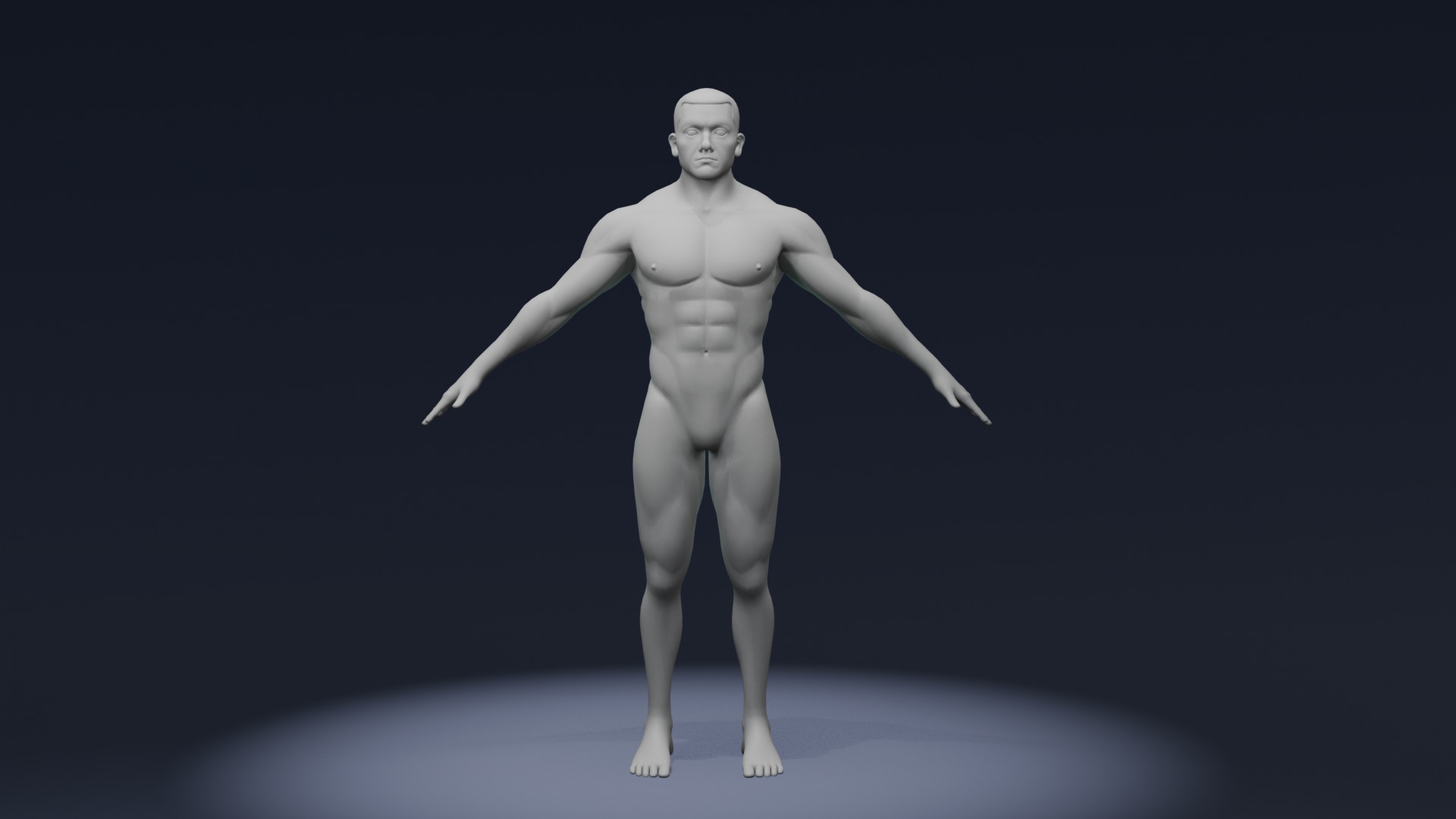 Stylized Male Body Base Mesh Variations 3D Model Collection_32