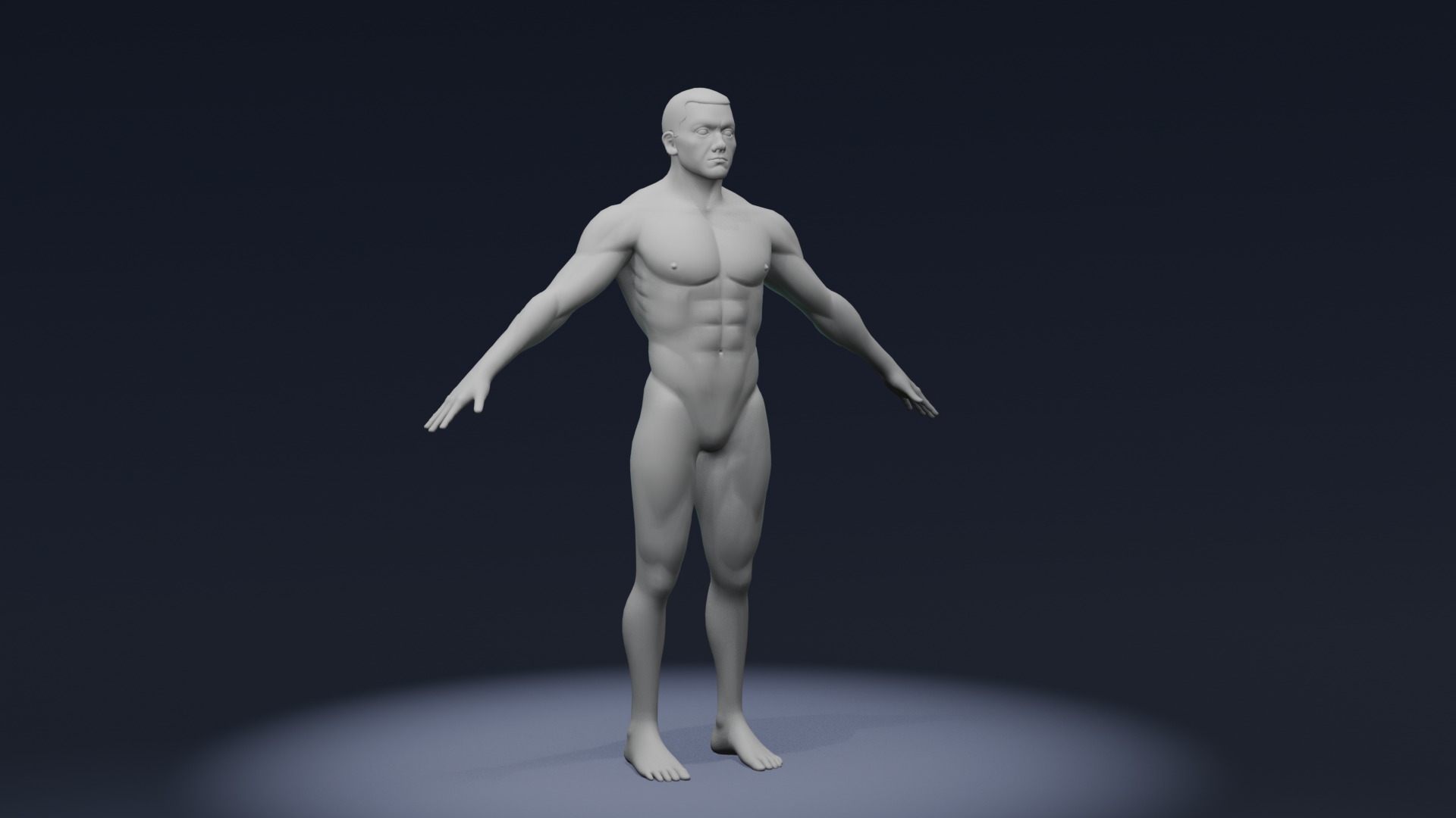 Stylized Male Body Base Mesh Variations 3D Model Collection_33