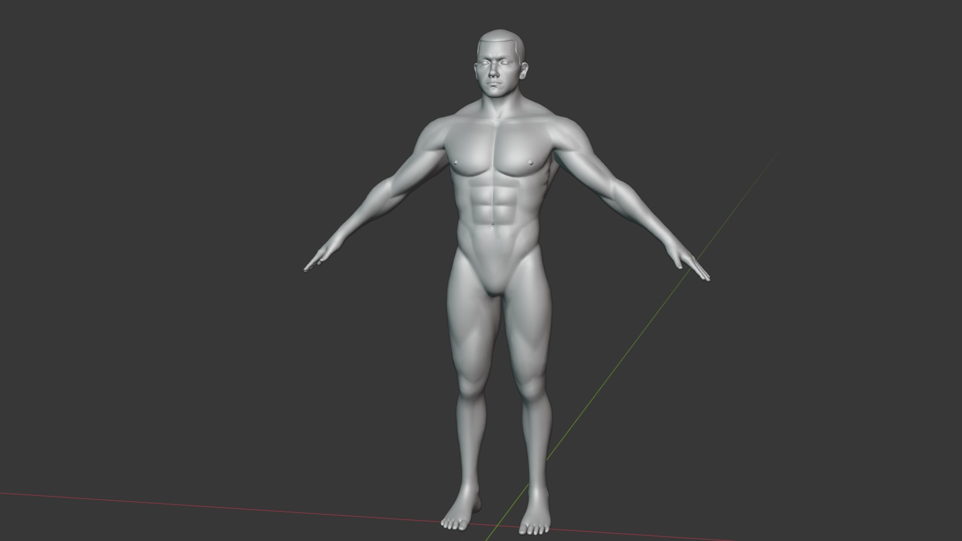 Stylized Male Body Base Mesh Variations 3D Model Collection_44