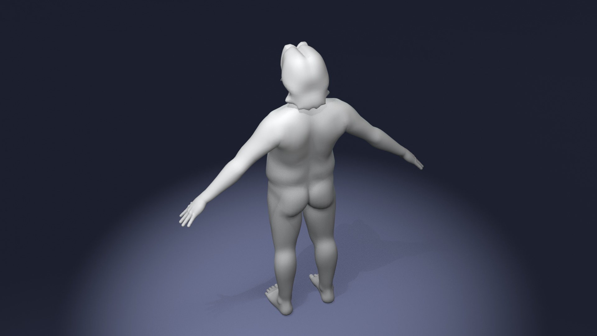 Stylized Male Body Base Mesh Variations 3D Model Collection_64