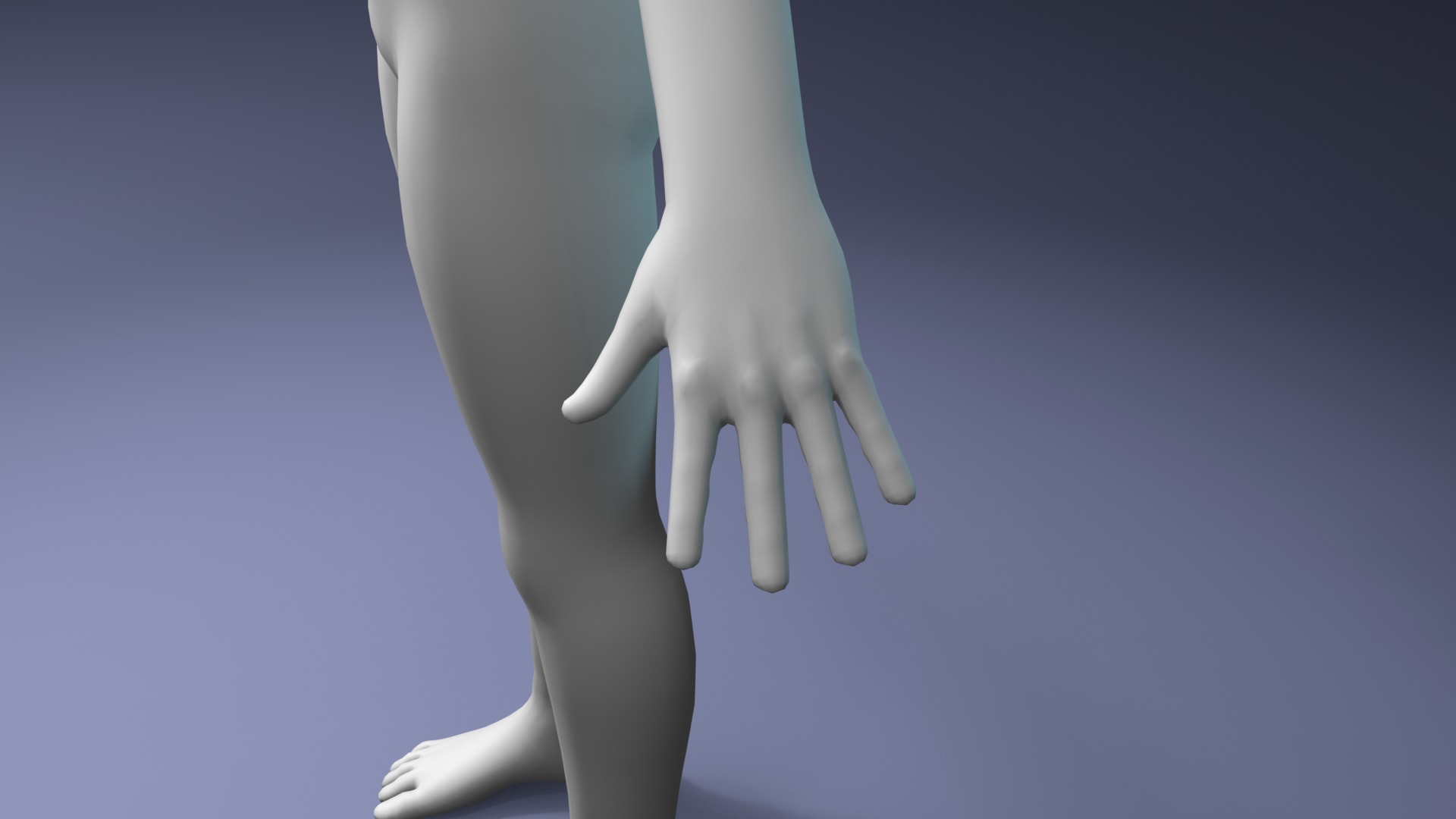 Stylized Male Body Base Mesh Variations 3D Model Collection_20