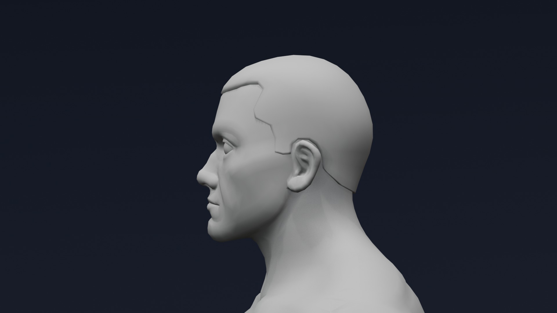 Stylized Male Body Base Mesh Variations 3D Model Collection_39