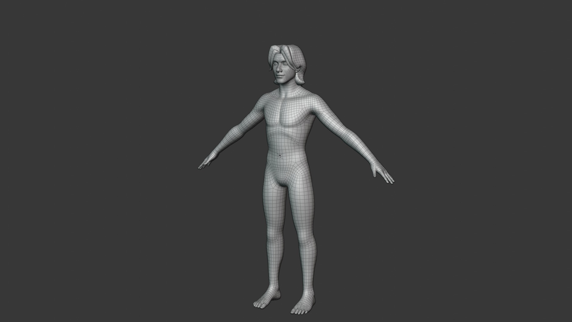Stylized Male Body Base Mesh Variations 3D Model Collection_23