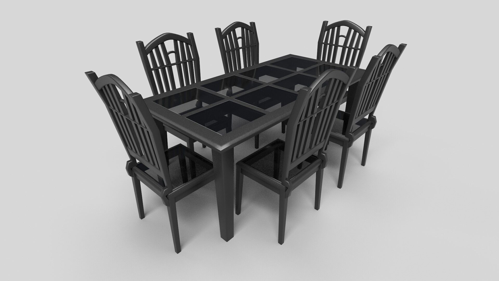 Dining set CG6 3D model_2