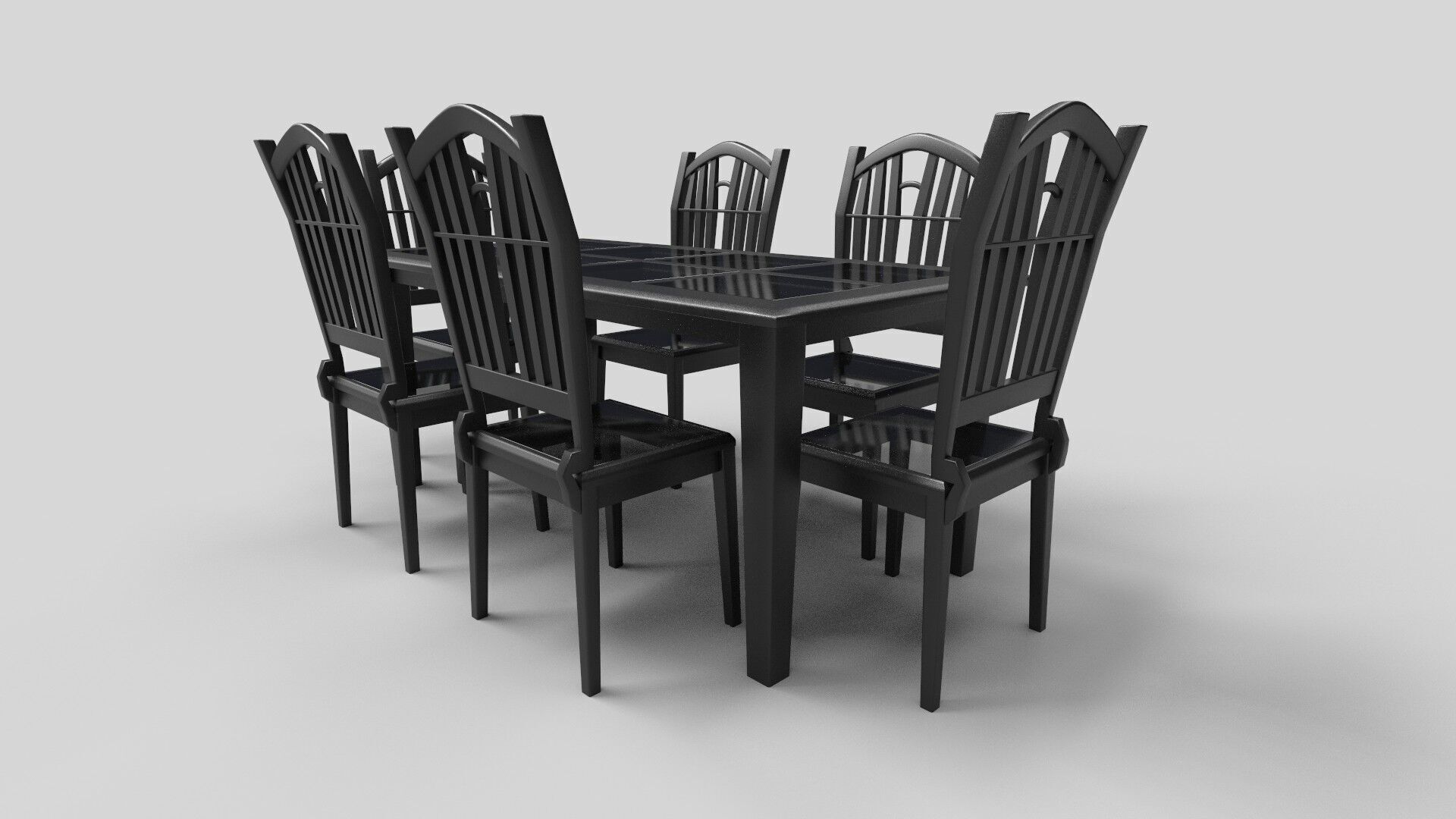 Dining set CG6 3D model_3