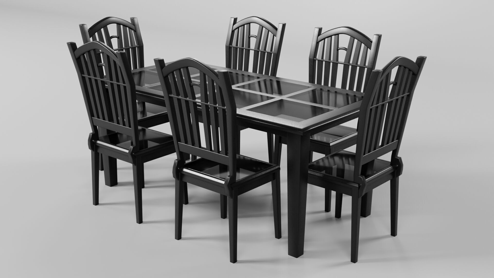Dining set CG6 3D model_5