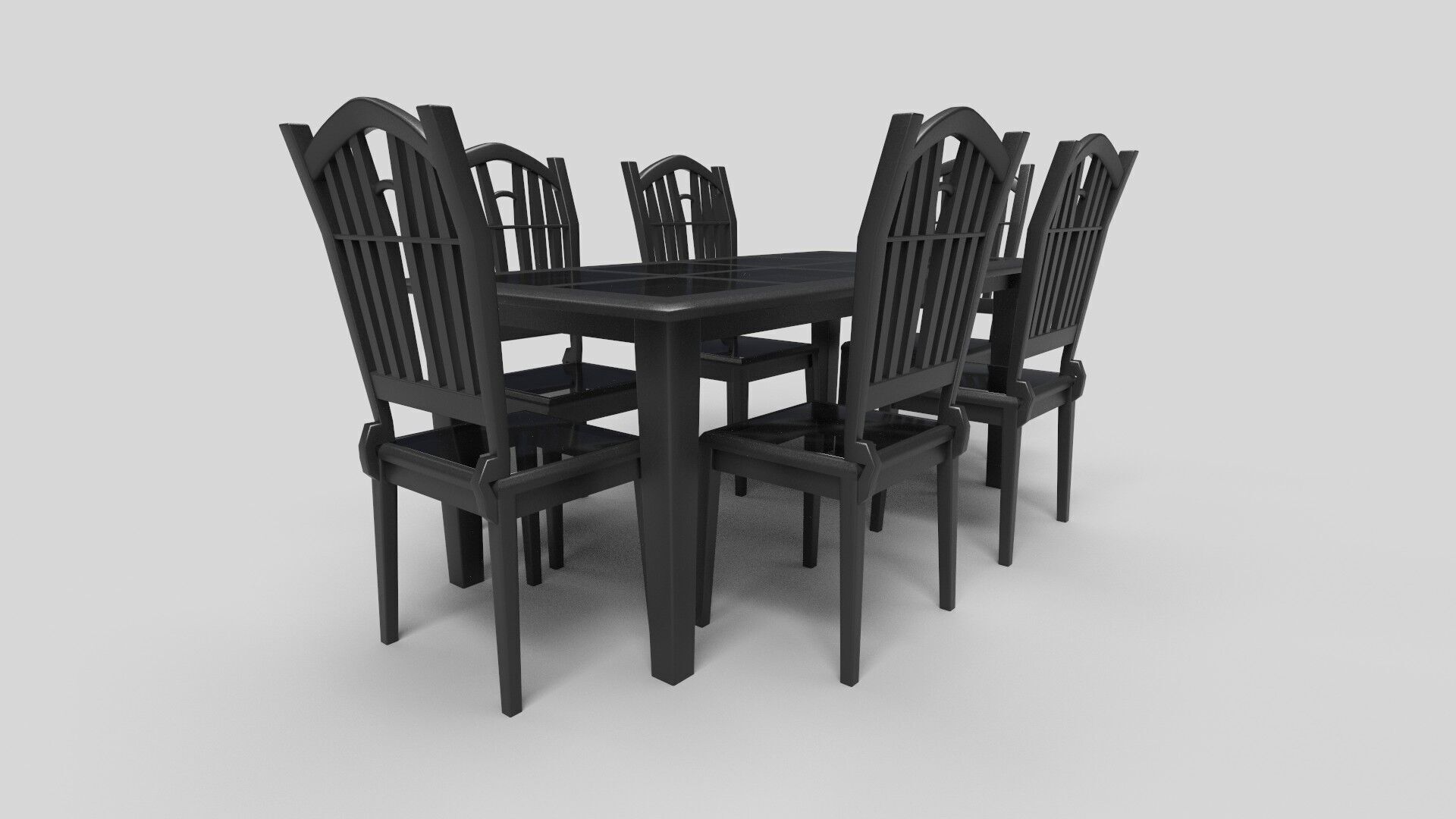 Dining set CG6 3D model_4