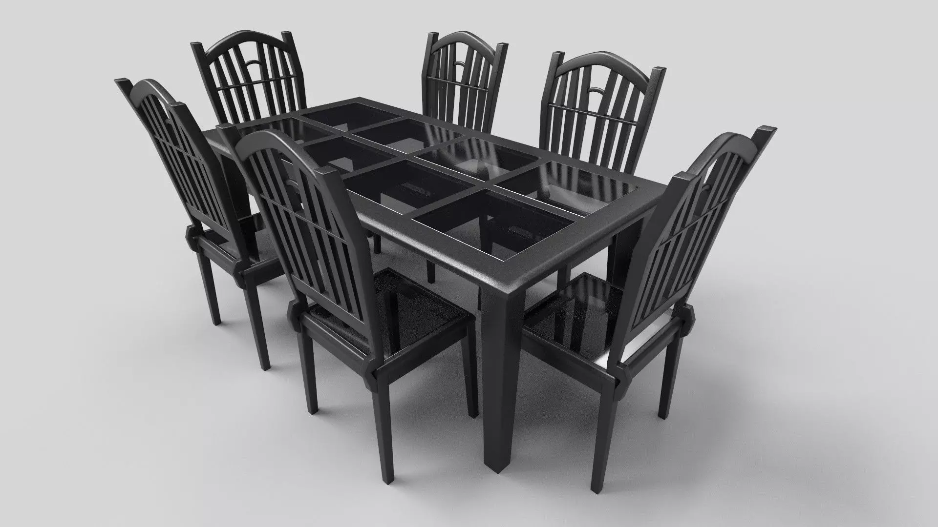 Dining set CG6 3D model_0