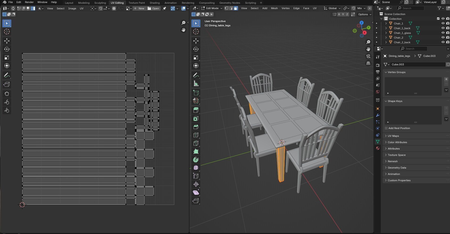 Dining set CG6 3D model_15