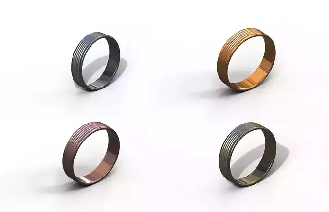 High-Quality 3D Ring Model Pack 4