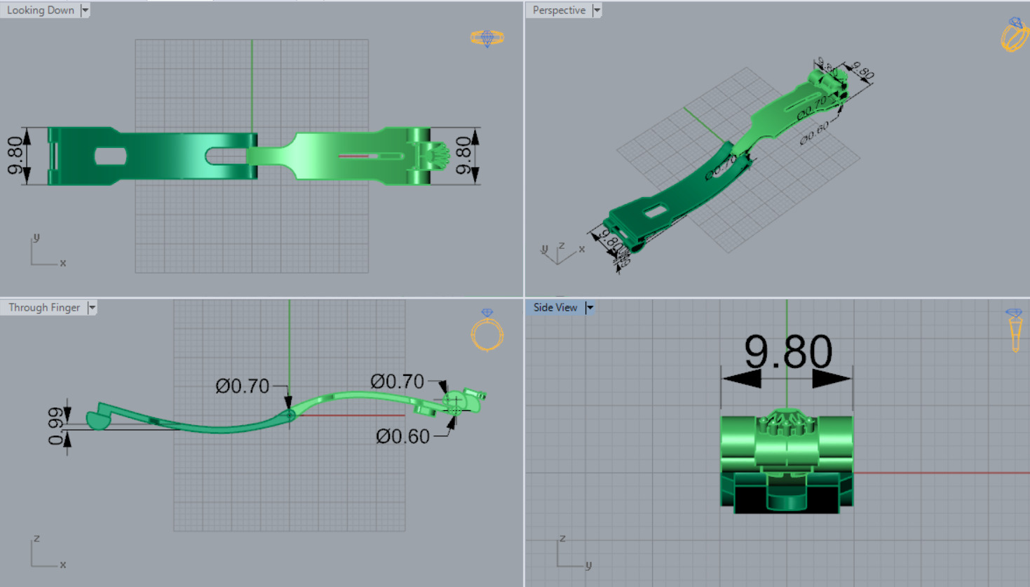 gold lock gl0007 3D print model_6