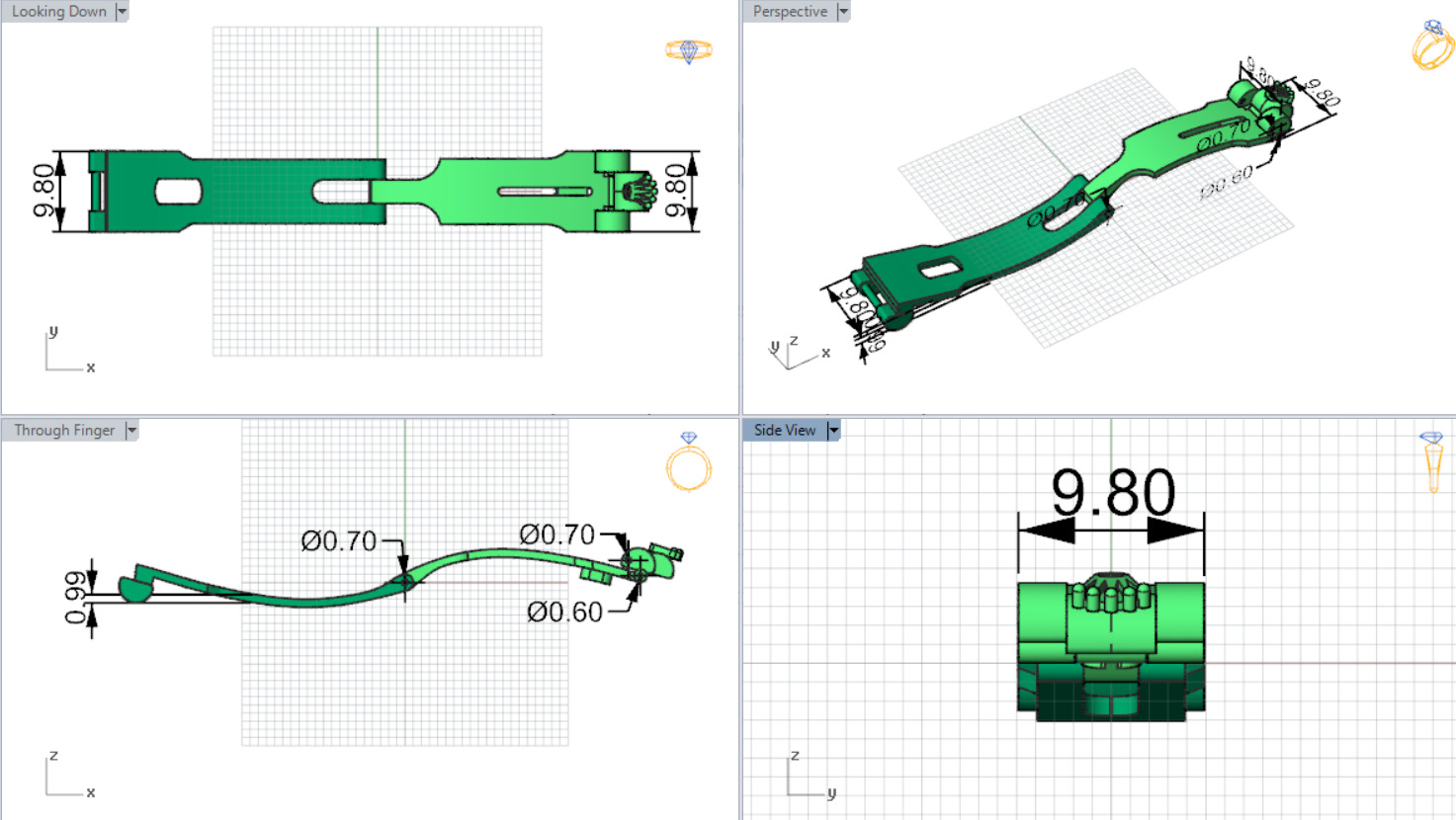 gold lock gl0007 3D print model_26