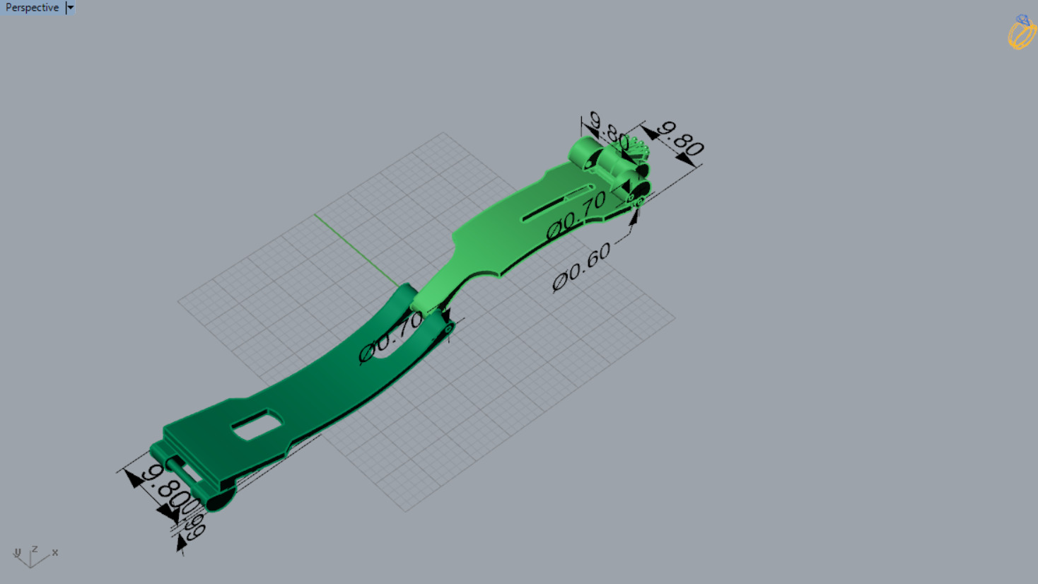 gold lock gl0007 3D print model_7
