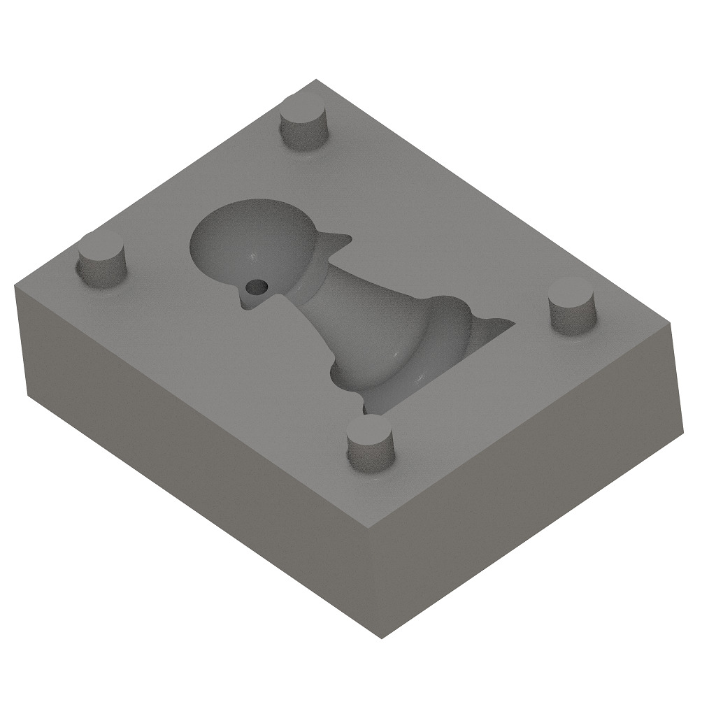 Chocolate Mold Chess Pawn 3D print model_2