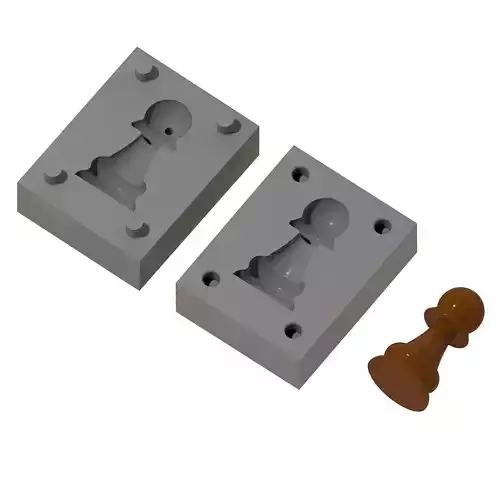 Chocolate Mold Chess Pawn 3D print model Chocolate Mold Chess Pawn 3D print model