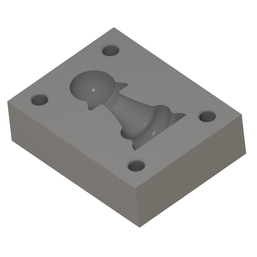 Chocolate Mold Chess Pawn 3D print model_3