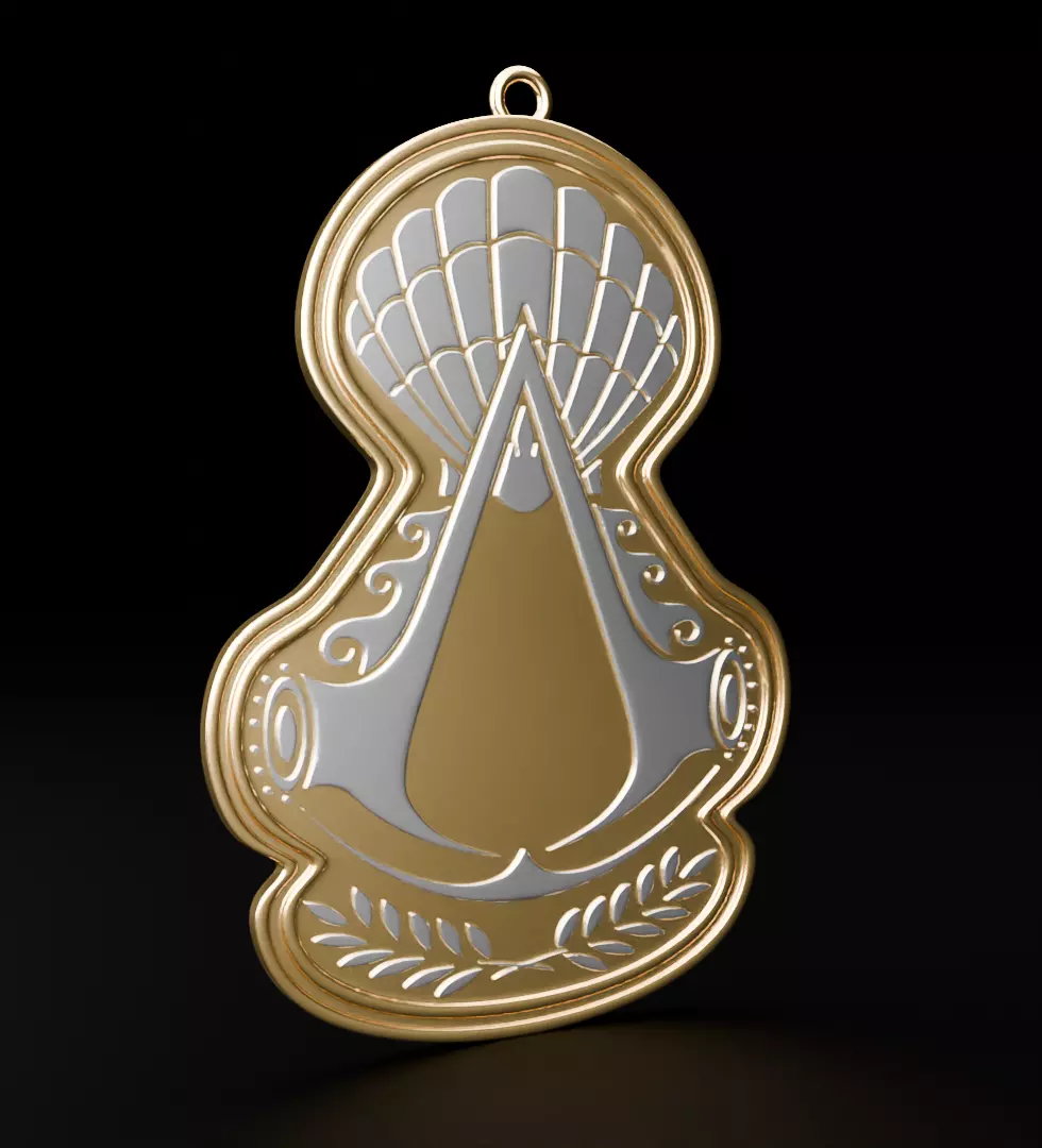 Assassins Creed pendant emblem of honor 3D model for 3D print 3D print model_0