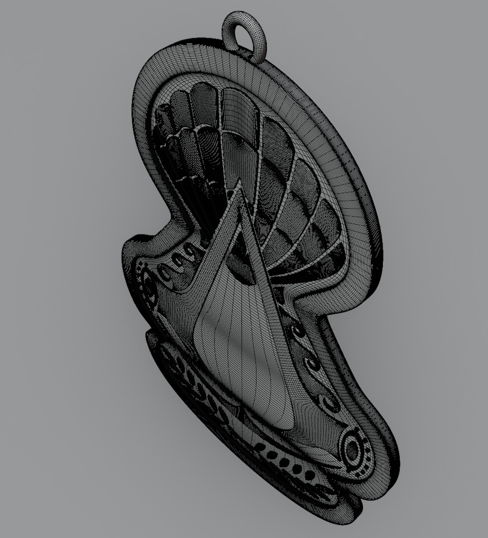 Assassins Creed pendant emblem of honor 3D model for 3D print 3D print model_18