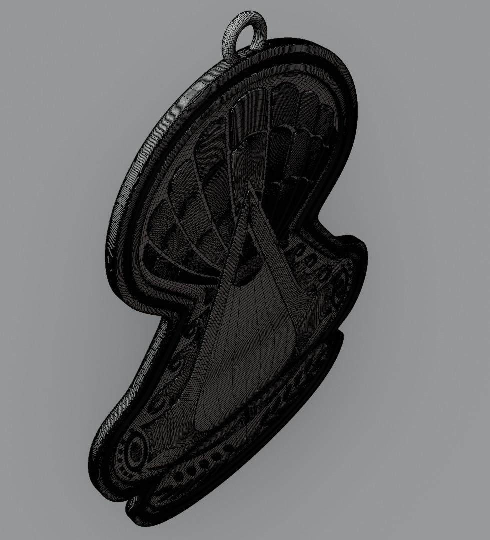 Assassins Creed pendant emblem of honor 3D model for 3D print 3D print model_19