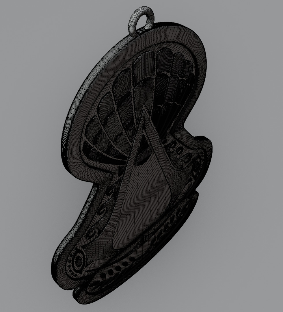Assassins Creed pendant emblem of honor 3D model for 3D print 3D print model_17